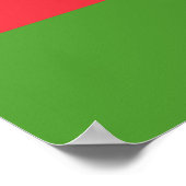 Gerahmter Druck mit der Flagge Aserbaidschans Poster (Ecke)