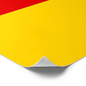Gerahmter Druck mit der Flagge Deutschlands Poster (Ecke)