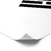 Gerahmter Druck mit der Flagge Südkoreas Poster (Ecke)