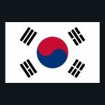 Gerahmter Druck mit der Flagge Südkoreas Poster<br><div class="desc">Eleganter gerahmter Druck mit der Flagge Südkoreas.</div>
