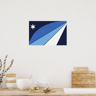 Gerahmter Druck mit der Flagge von Kolumbien, Sout Poster