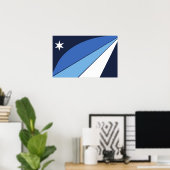 Gerahmter Druck mit der Flagge von Kolumbien, Sout Poster (Heimbüro)