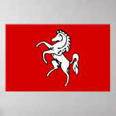 Gerahmter Druck mit Flag Kent, England Poster (Vorne)