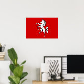 Gerahmter Druck mit Flag Kent, England Poster (Heimbüro)