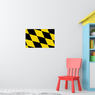 Gerahmter Druck mit Flag München, Deutschland Poster