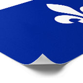 Gerahmter Druck mit Flag Quebec, Kanada Poster (Ecke)