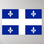 Gerahmter Druck mit Flag Quebec, Kanada Poster (Vorne)