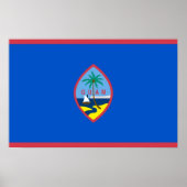Gerahmter Druck mit Flag von Guam, USA. Poster (Vorne)