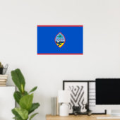 Gerahmter Druck mit Flag von Guam, USA. Poster (Heimbüro)