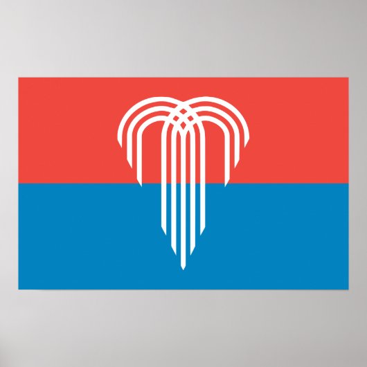 Gerahmter Druck mit Flag von Kansas City, Missouri Poster (Vorne)