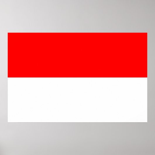 Gerahmter Druck mit Flagge Indonesiens Poster (Vorne)