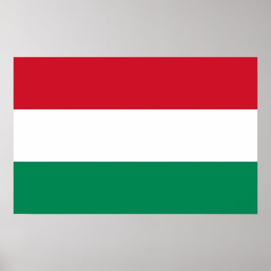 Gerahmter Druck mit Flagge Ungarns Poster (Vorne)