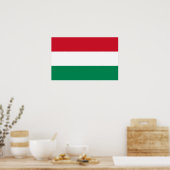 Gerahmter Druck mit Flagge Ungarns Poster (Küche)