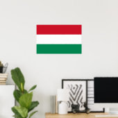 Gerahmter Druck mit Flagge Ungarns Poster (Heimbüro)