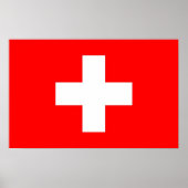 Gerahmter Druck mit Schweizer Flagge Poster (Vorne)