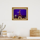 Gerahmter Eiffelturm Poster (Küche)