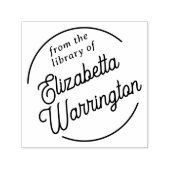 Gerahmter einfacher Script #7 Bibliotheksname Permastempel (Design)