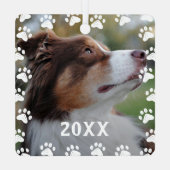 Gerahmter Hausname 2 Foto Ornament Aus Metall (Rückseite)