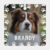 Gerahmter Hausname 2 Foto Ornament Aus Metall (Vorderseite)