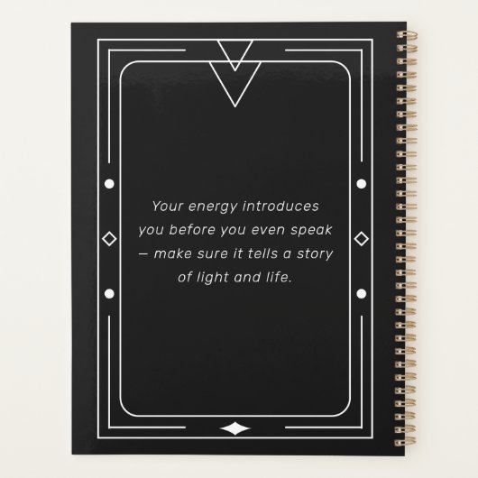 Gerahmter Himmelsstarry Crescent Moon Ernennung Planer (Rückseite)