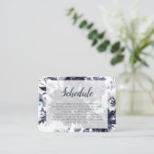 Gerahmter Hochzeitsplan für die Nocturnal-Floral-M Begleitkarte (Stehend Vorderseite)