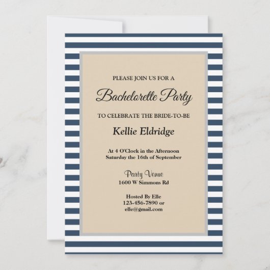 Gerahmter Junggeselinnen-Abschied Einladung (Vorderseite)