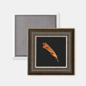 Gerahmter Kunsteffekt, der von einem strahlenden R Magnet (Vorderseite/Rückseite)