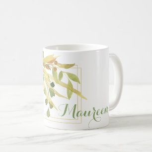 Gerahmter Name der Goldfolie Kaffeetasse