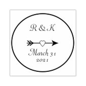 Gerahmter Pfeil mit Briefmarke zur Herzkunst Gummistempel (Prägung)