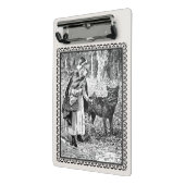 Gerahmter Red Riding Hood mit Wolf unter Bäumen re Mini Klemmbrett (Gewinkelt2)