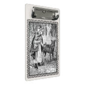 Gerahmter Red Riding Hood mit Wolf unter Bäumen re Mini Klemmbrett (Schrägansicht)