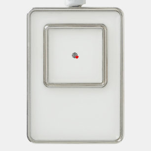 Gerahmter Schmuck Vertikales Erinnerungs-Geschen Rahmen-Ornament Silber
