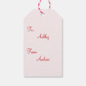 Gerahmter Schneeflockenspecktag Geschenkanhänger (Rückseite)