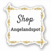 Gerahmter Shop Ihr Store Name Aufkleber (Vorderseite)