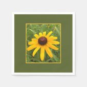 Gerahmter Single Gelbe Rudbeckia Blume Fotografie Serviette (Vorderseite)