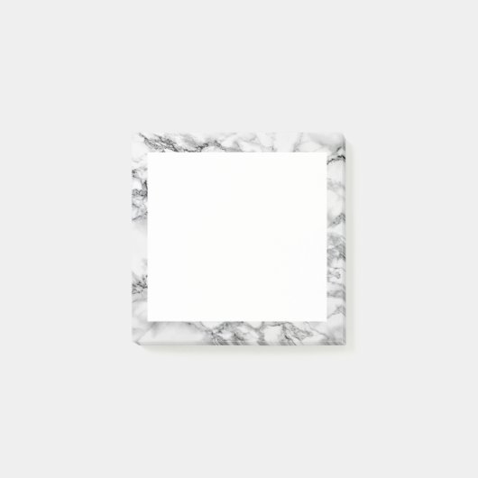 Gerahmter Stein aus weißem Marmor Post-it Klebezettel (Vorderseite)