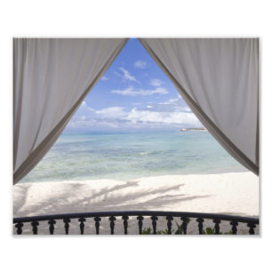 Gerahmter Strandblick Fotodruck
