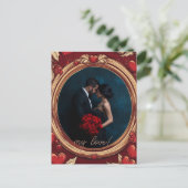 Gerahmter Valentinstag Postkarte (Stehend Vorderseite)