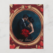 Gerahmter Valentinstag Postkarte (Vorderseite)