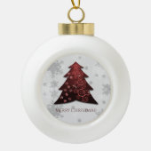 Gerahmter Weihnachtsbaum Keramik Kugel-Ornament (Vorderseite)
