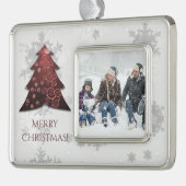 Gerahmter Weihnachtsbaum Rahmen-Ornament Silber (Links)