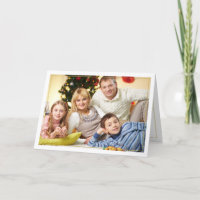 Gerahmter Weihnachtssegen-horizontale Foto-Karte