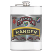 Gerahmtes 75. Ranger Regiment Design Flachmann (Vorderseite)