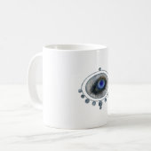Gerahmtes arktisches Wolf Auge Kaffeetasse (Vorderseite Links)