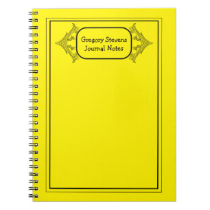 Gerahmtes Black Ornamental-Notebook Notizblock