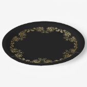 Gerahmtes Blatt für die Blumengoldrunde Pappteller (Schrägansicht)