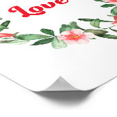 Gerahmtes Blumengranatapfel Liebe Themenposter Poster (Ecke)