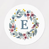 Gerahmtes Blumenmuster, graue rosa Bekleidungssieg Etiketten (Design 2)