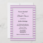 Gerahmtes Brautparty lila/weiß Streifen Einladung (Vorderseite)
