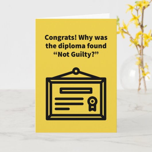 Gerahmtes Diplom - Abschluss Karte (Gelbe Blume)